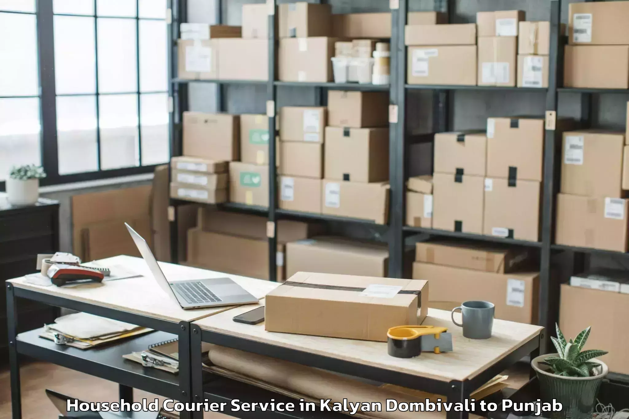 Reliable Kalyan Dombivali to Dinanagar Household Courier